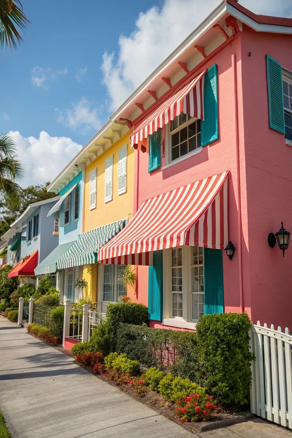 Striped shades include a playful yet sophisticated aspect to any residence.