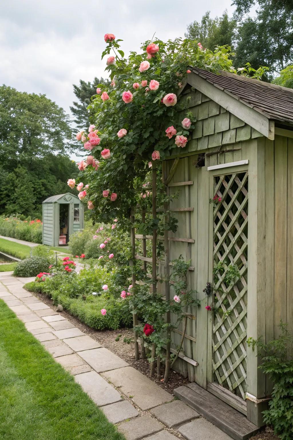 A trellis lends sophistication and fairytale charm.
