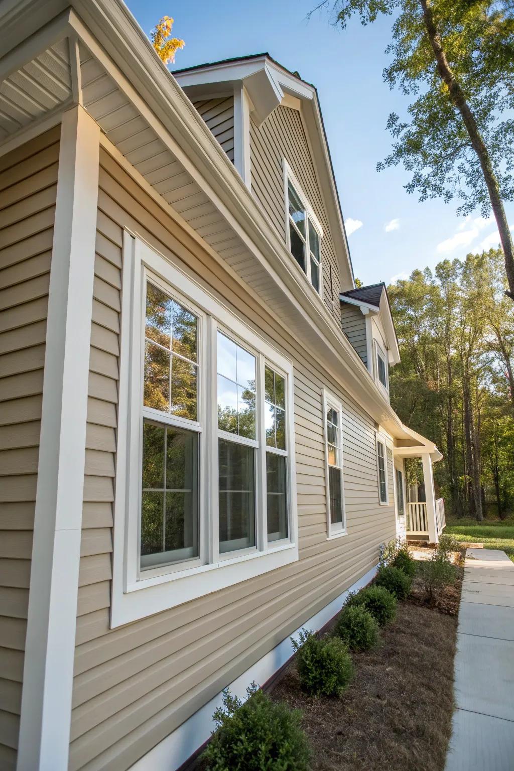 Tiered edges enhance the depth and intrigue of windows.