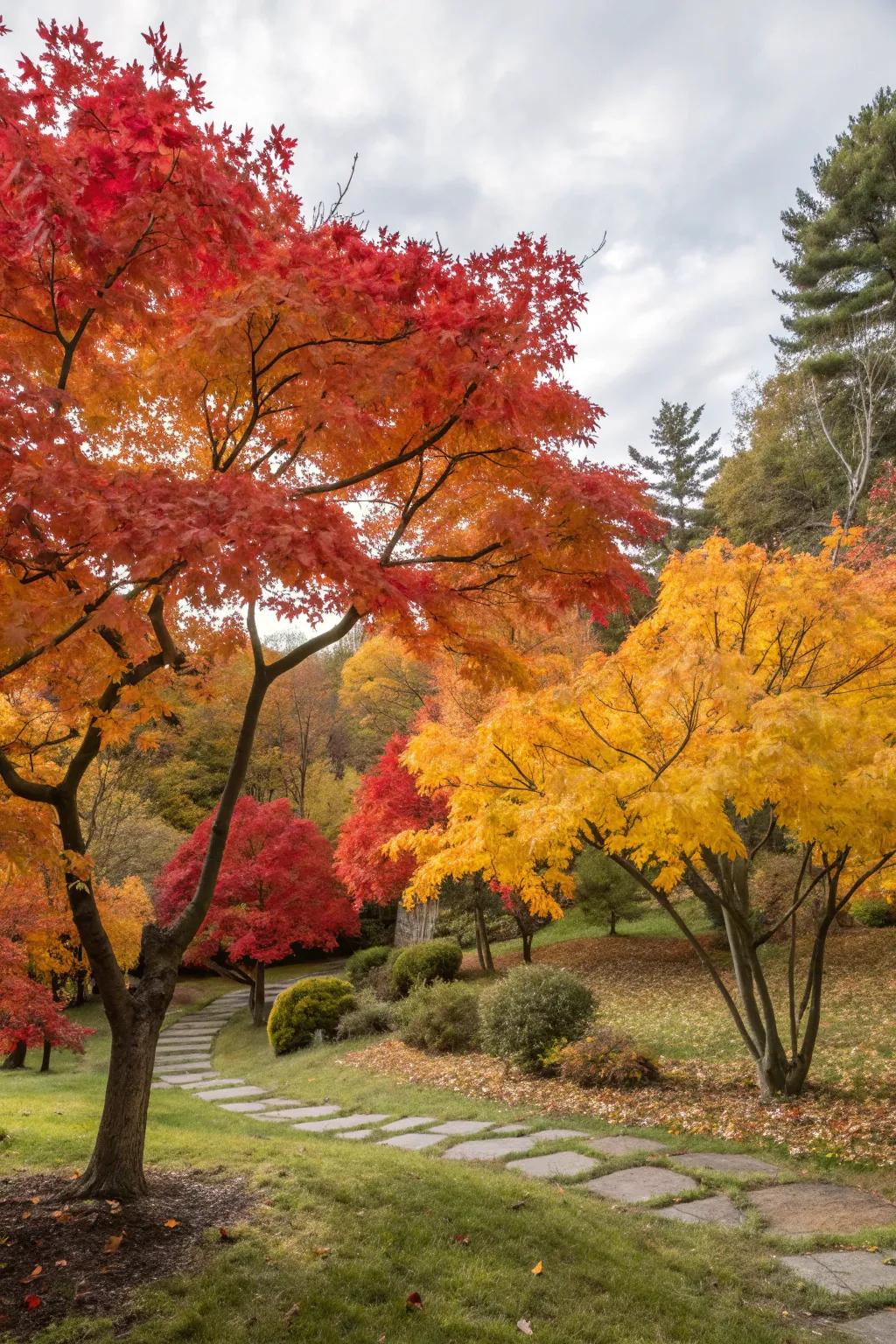 Foliage scenes deliver a dramatic autumn effect.