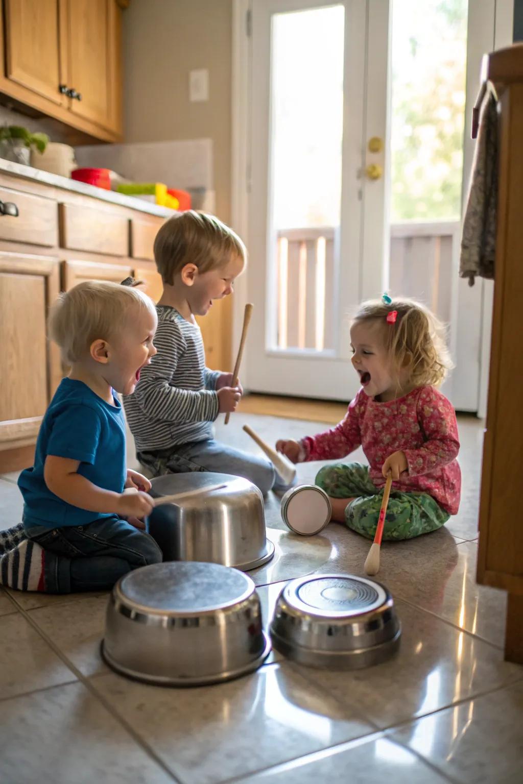 Let your toddler's inner musician shine with a kitchen band session.