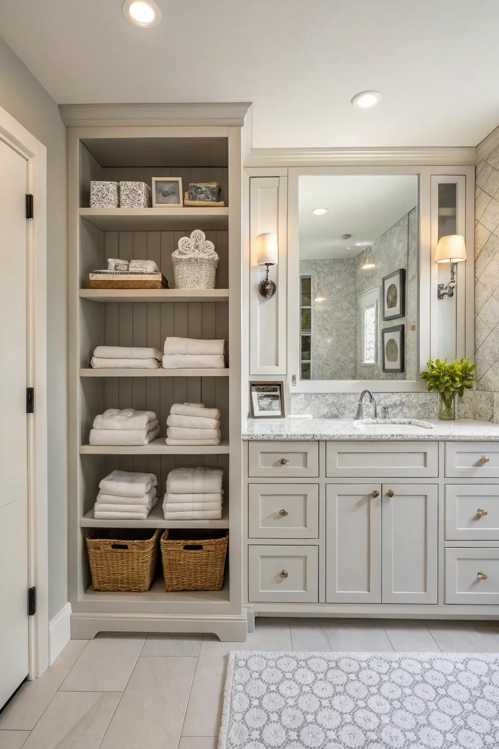 A bathroom where everything is in its proper location.