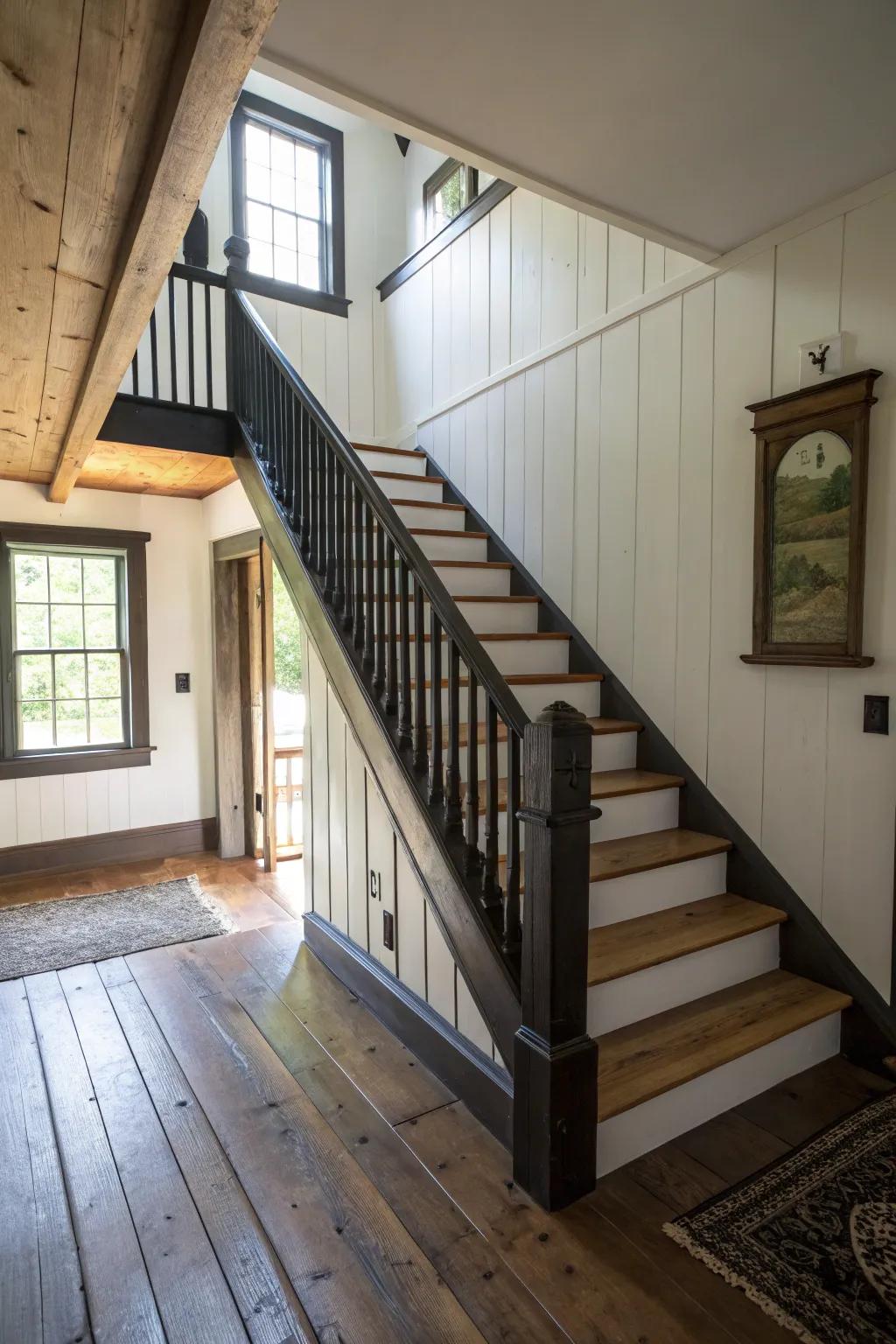 Dark against light creates an attractive comparison.