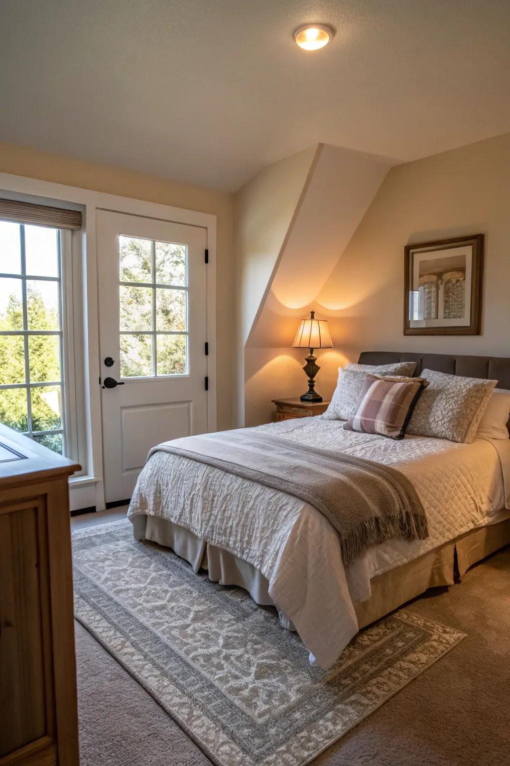 Position your bed to encourage a feeling of empowerment.