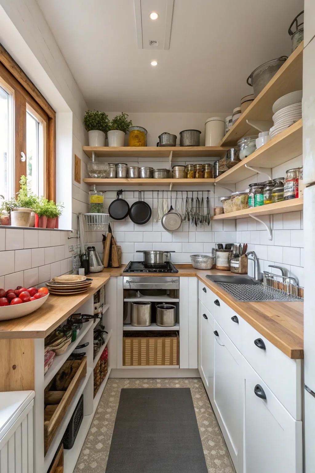 A compact kitchen demonstrating that size does not restrict functionality.