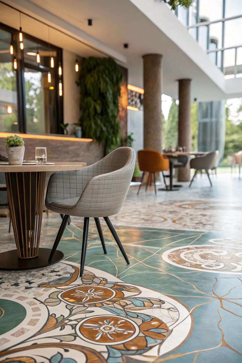 Polymer floors deliver a distinctive and creative accent to your home.