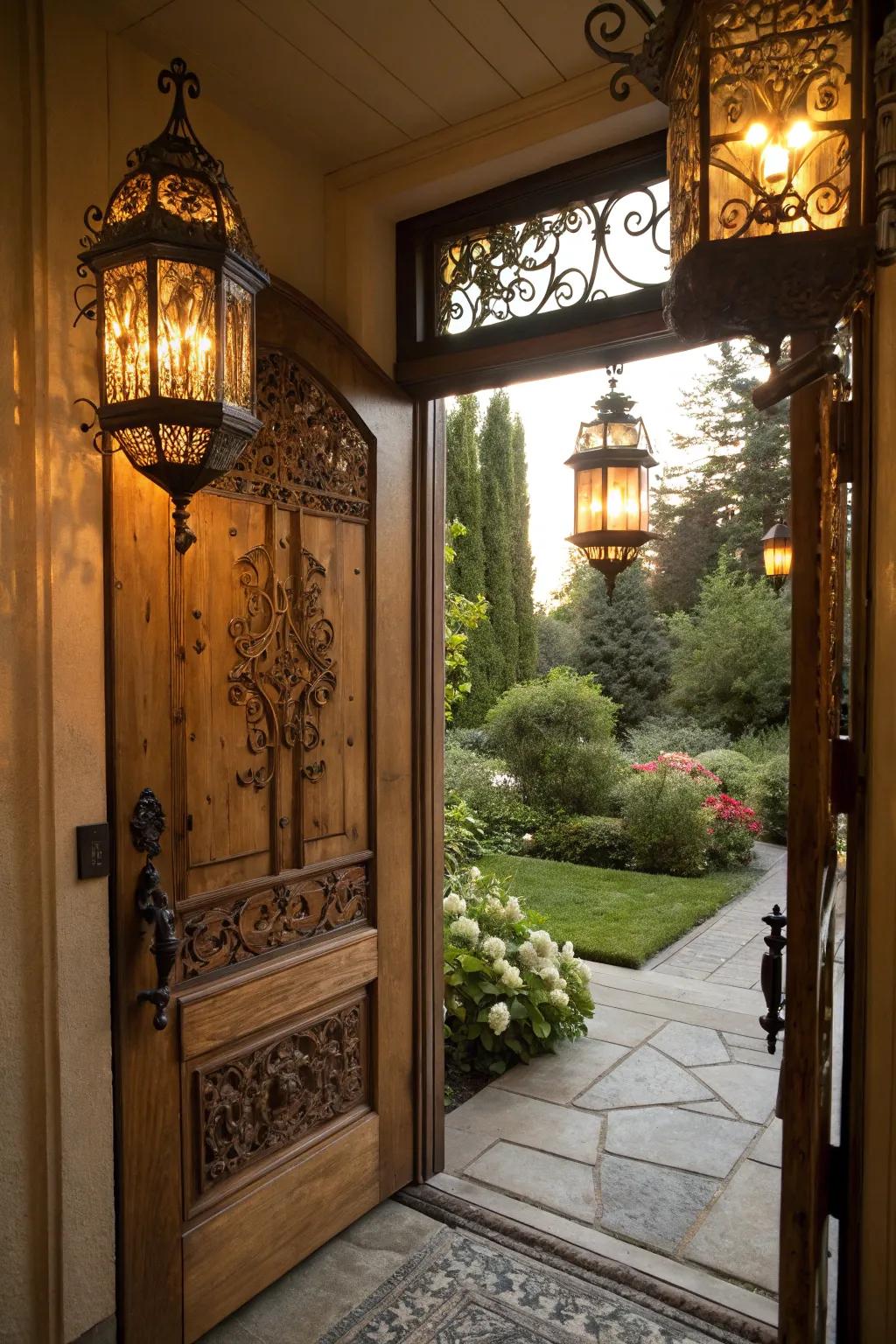 Decorative lamps create a cozy and inviting atmosphere.