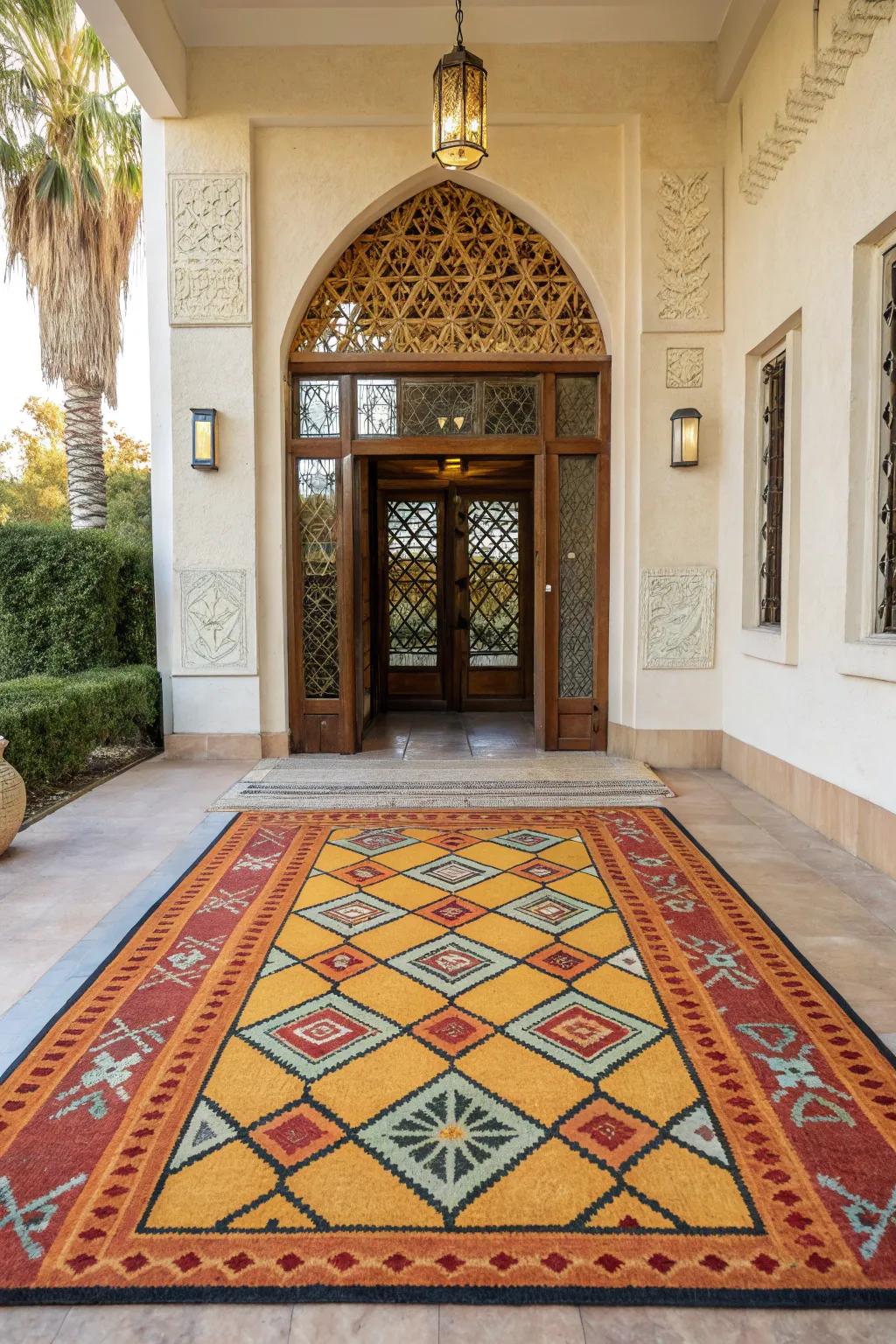 Striking patterns have the ability to turn a simple entryway into a standout space.