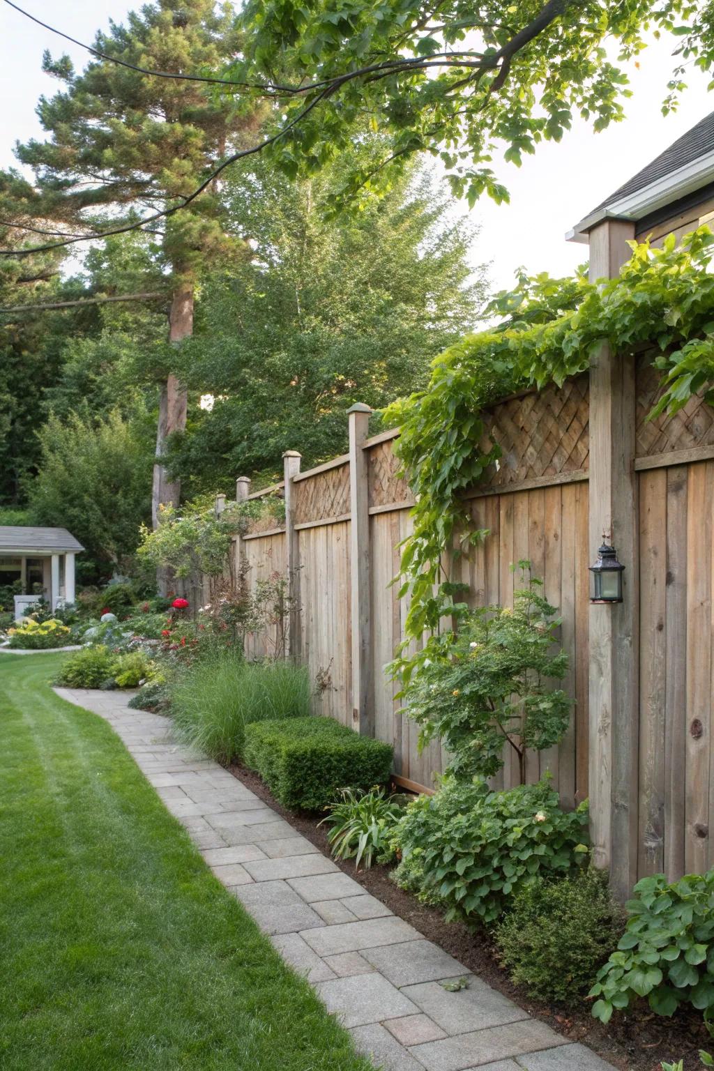 Warmth and seclusion with high wood boards