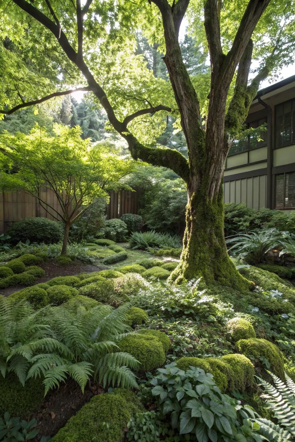 Earthy blanket plants deliver a lush and simple-care choice for landscaping near trees.