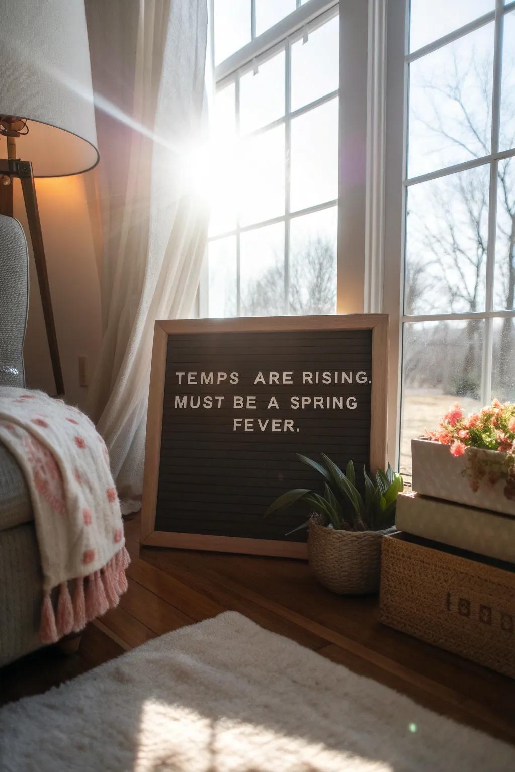 Appreciate the warmth of spring with a playful take.