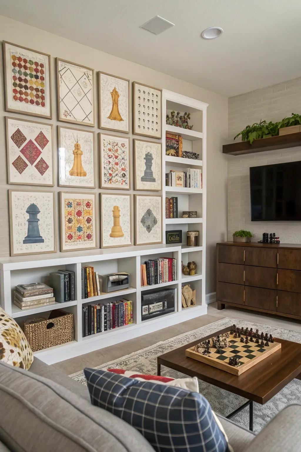 Transform your board game collection into an eye-catching wall display.