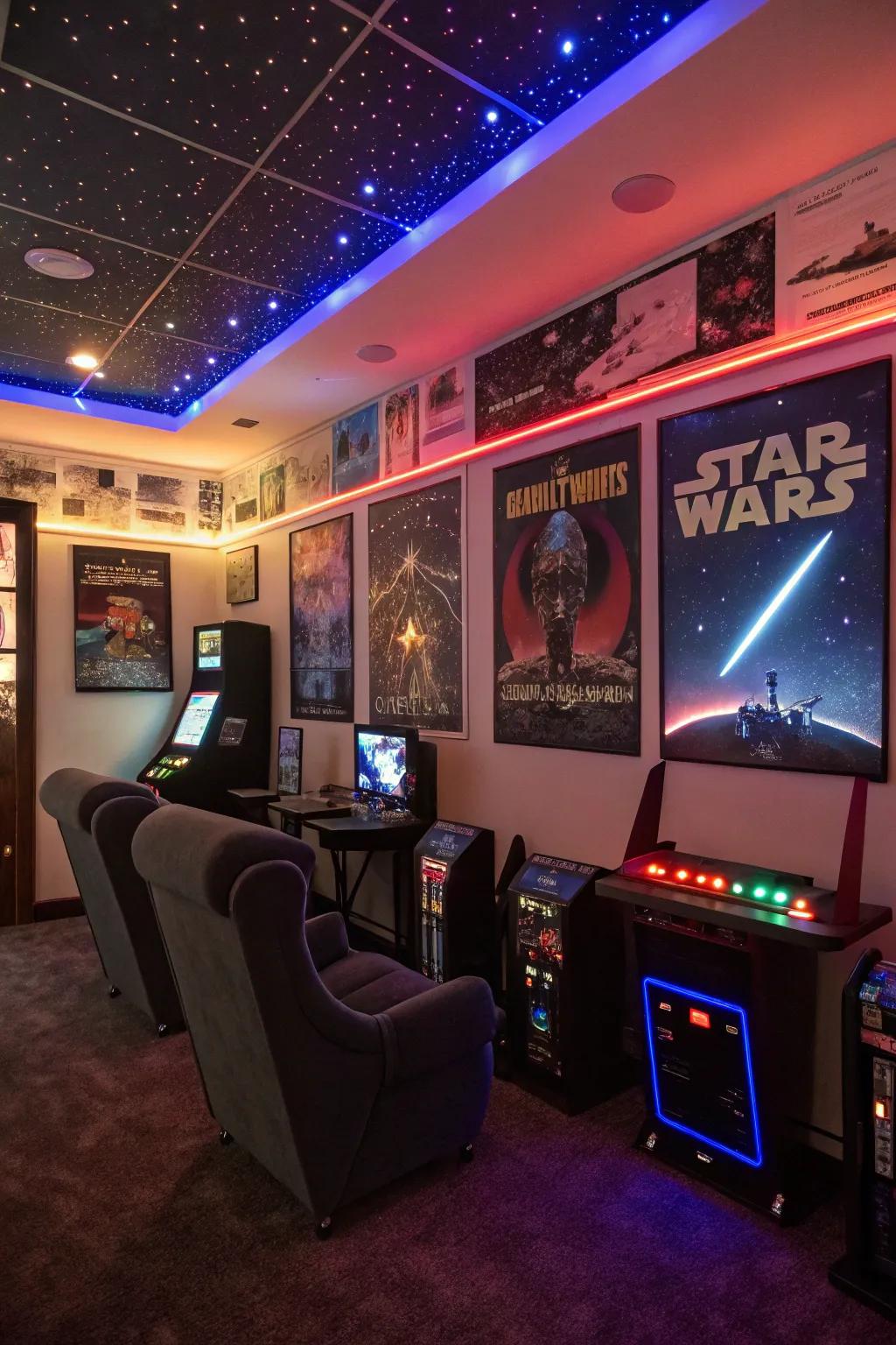 Themed decor brings your gaming interests to life.