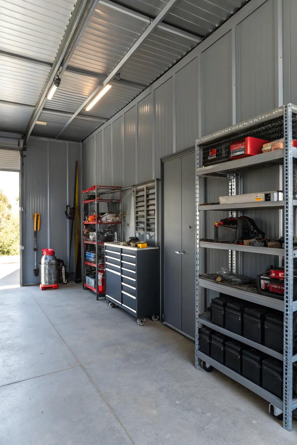 Industrial gray for a modern feel.