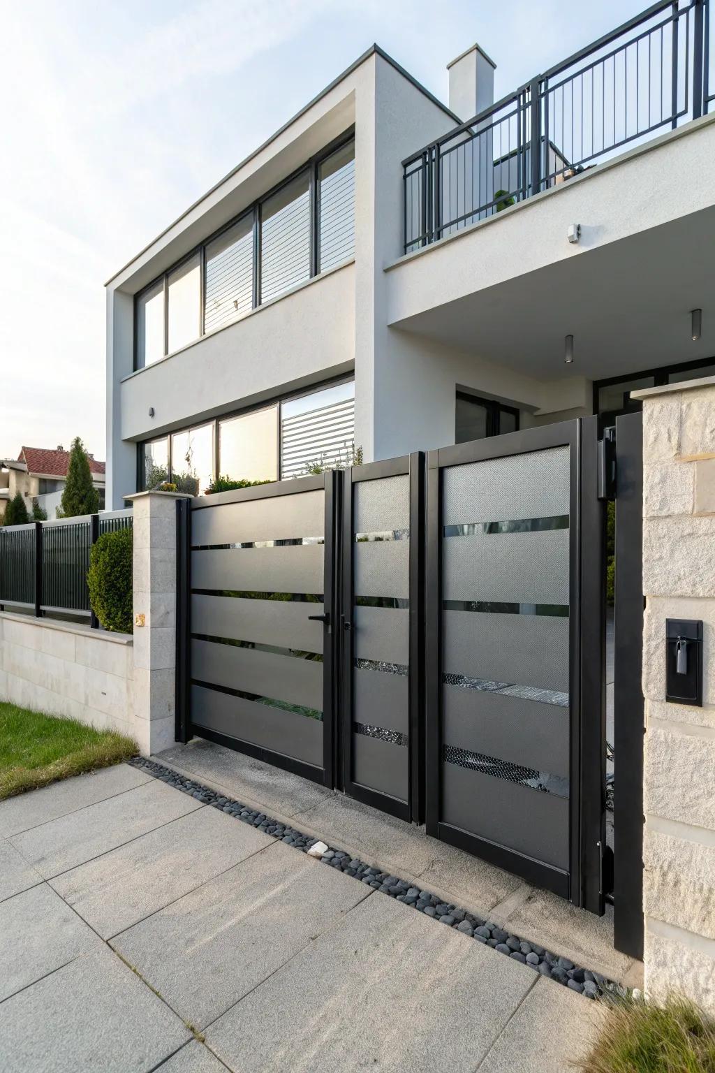 A sturdy gate ensures seclusion without sacrificing style.