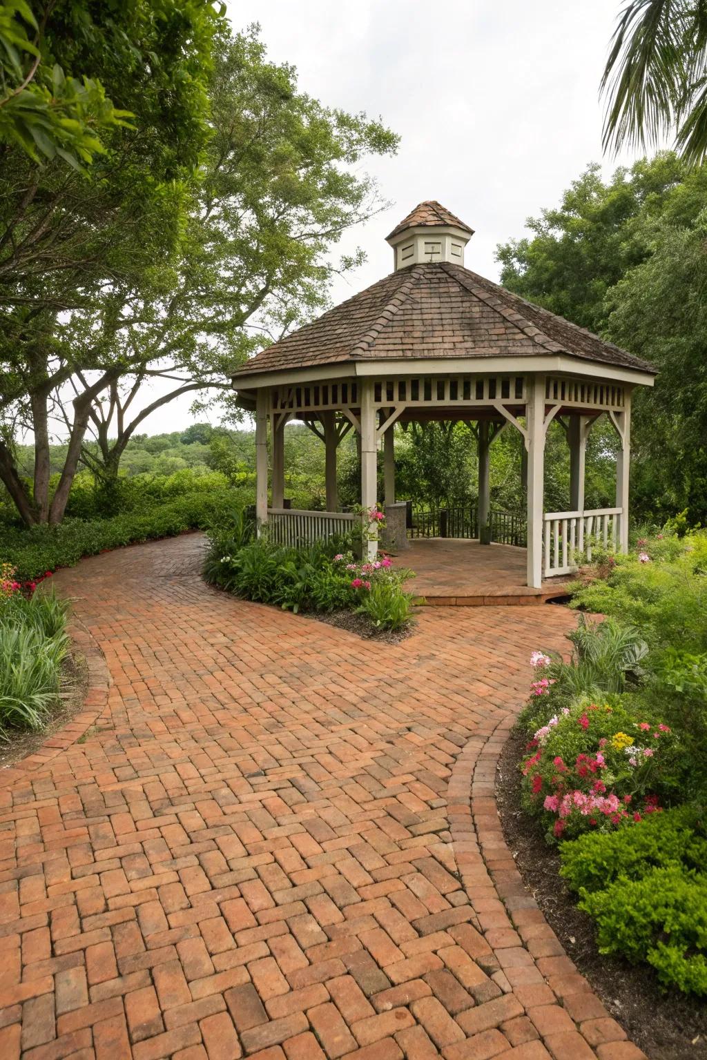 Embrace down-to-earth charm with stone block flooring.