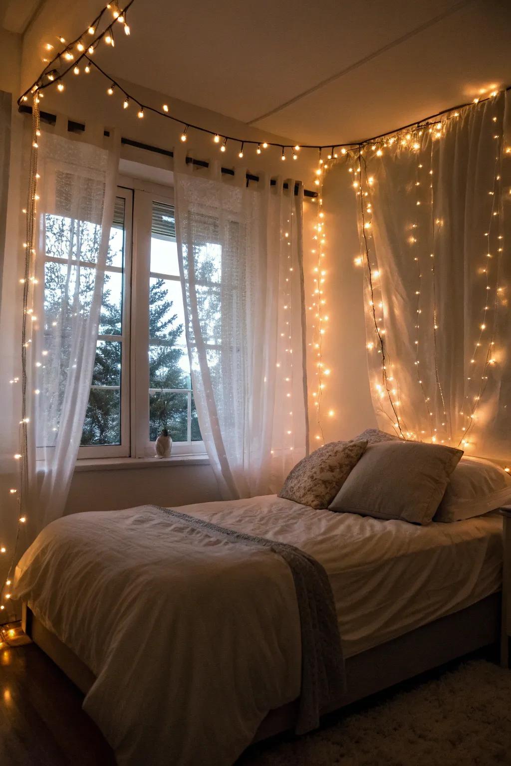 Sparkle lights add a hint of magic and warmth.