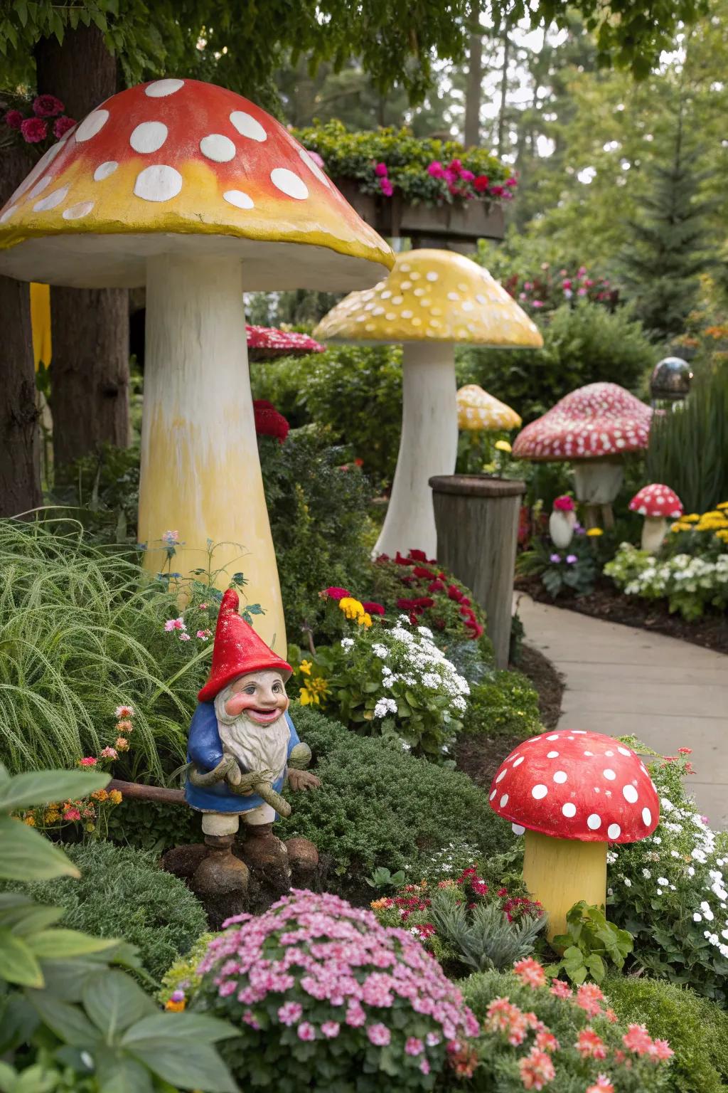 A whimsical fungi forest ideal for gnome adventures.