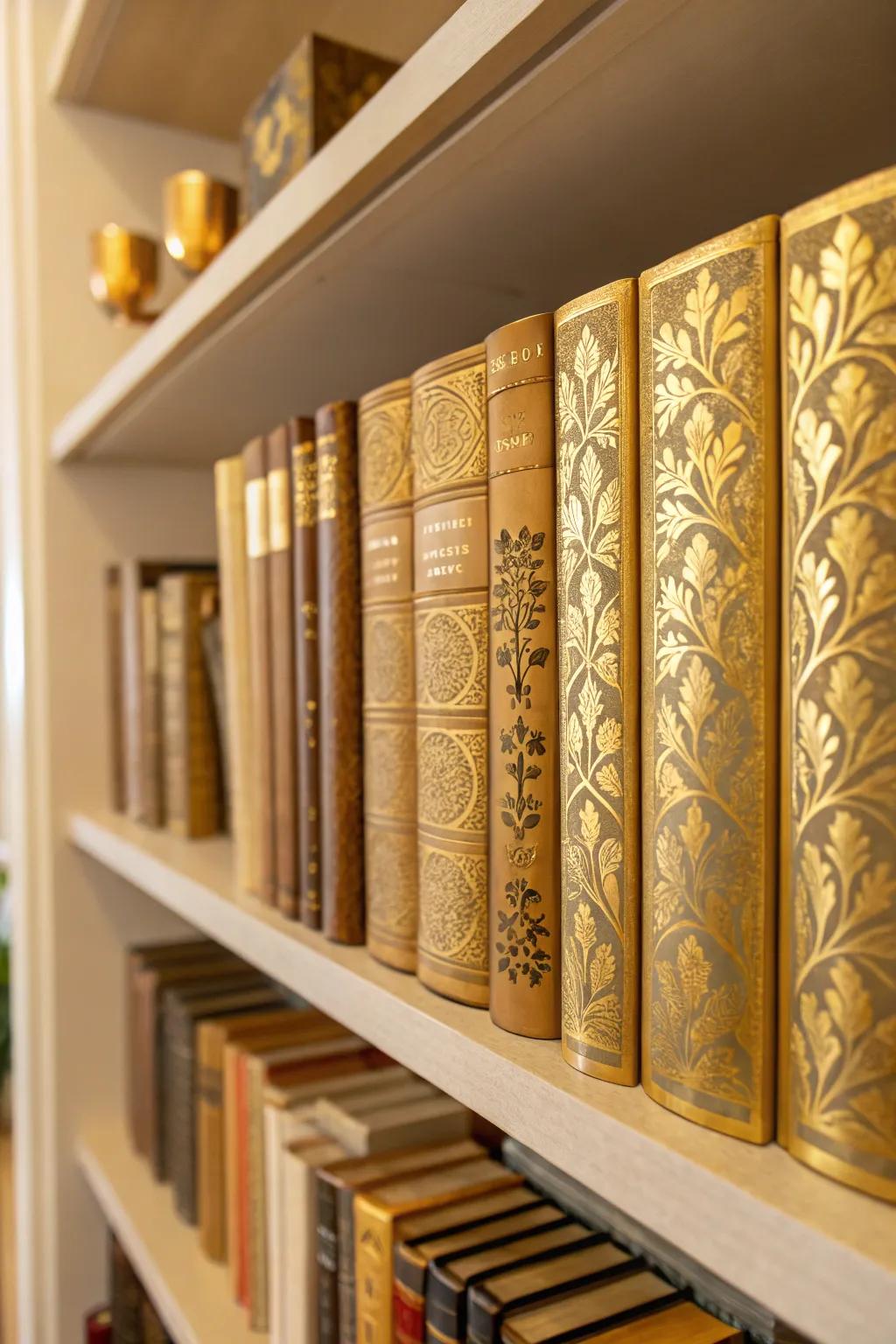 Grant your books a luxurious transformation using glimmering pages.