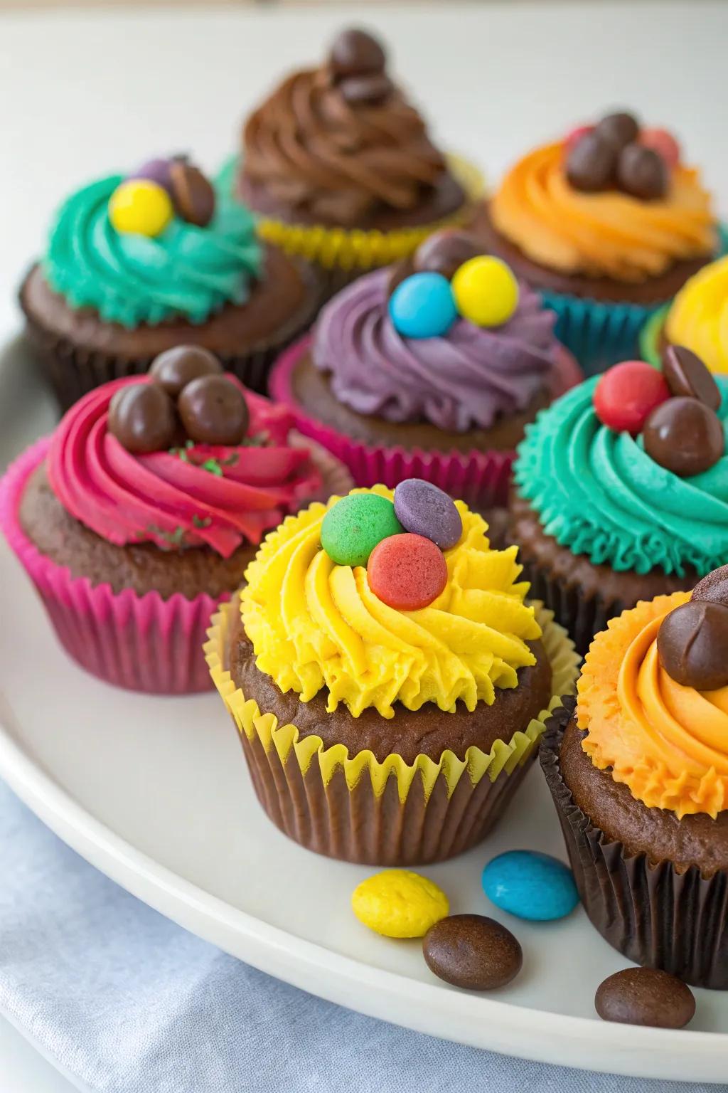 Sweet success: Graduation cap cupcakes that are both fun and delicious.