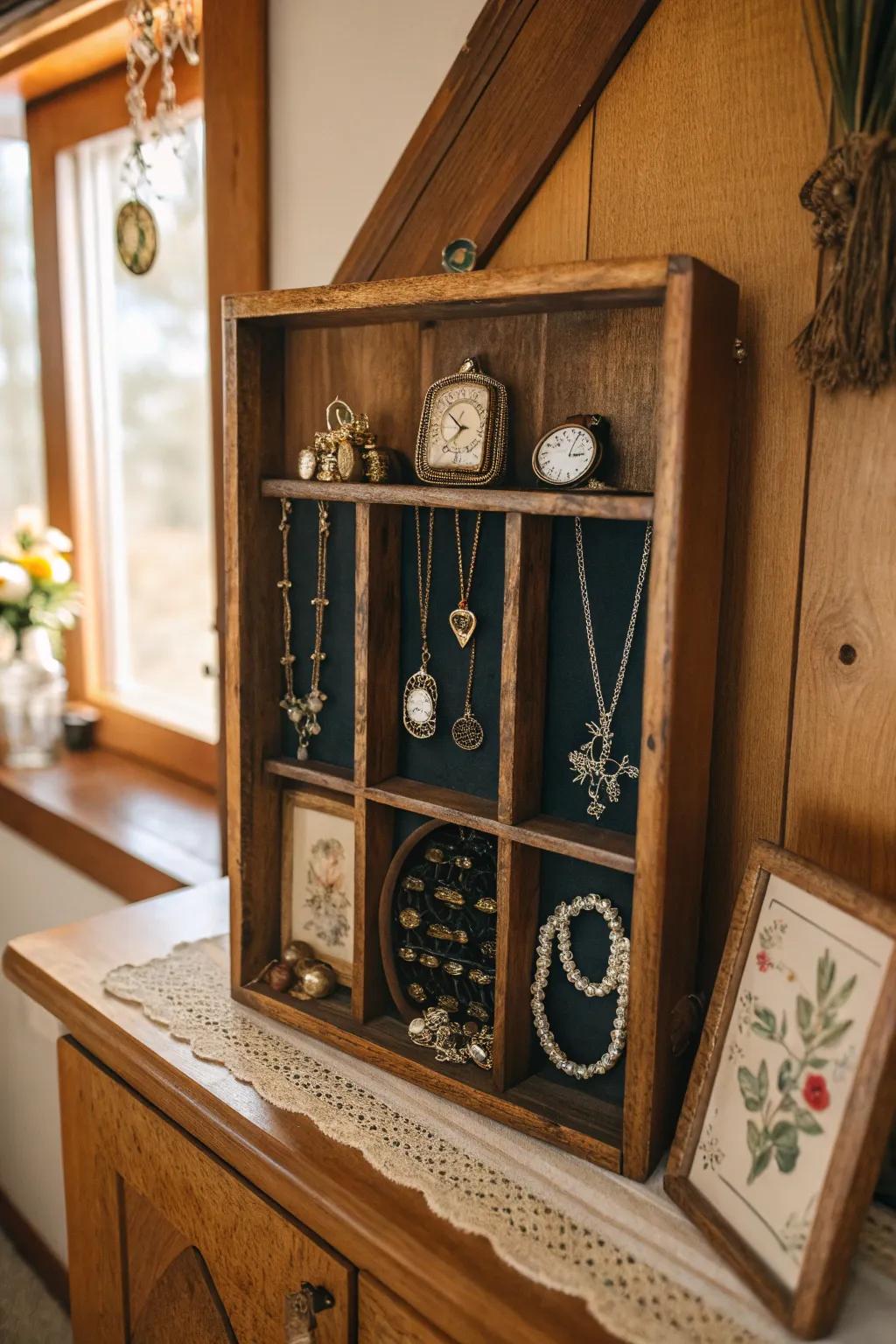 Preserve history with vintage keepsakes in a memory box.