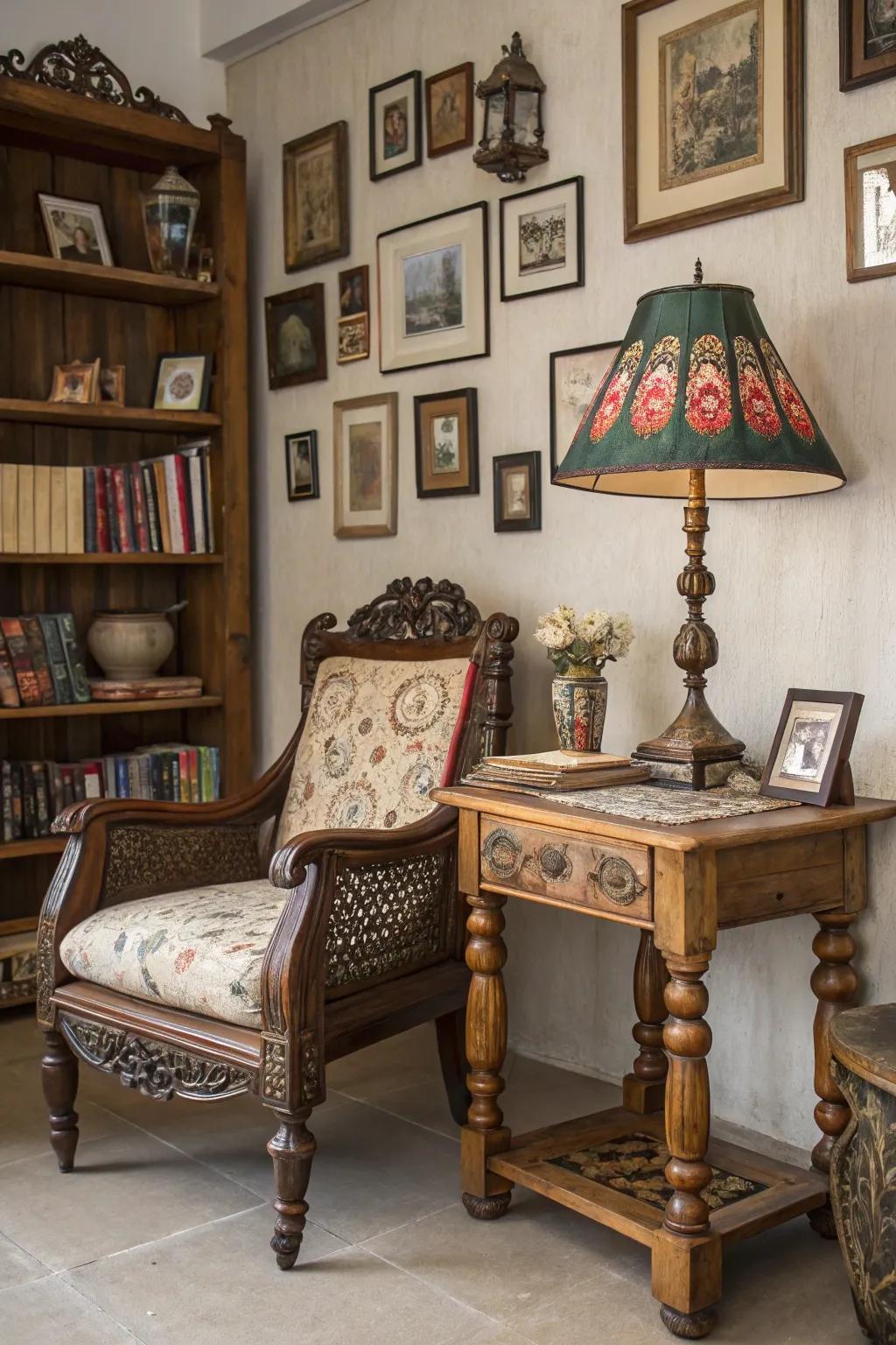 Diverse decor brings character and charm.