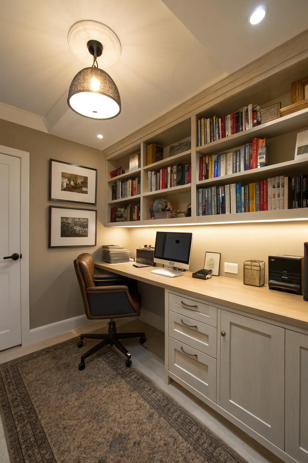 Surface mounts are great for low ceilings, helping maintain a streamlined appearance.