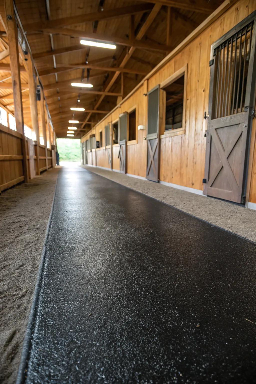 Porous asphalt delivers a functional flooring remedy with effective drainage features.