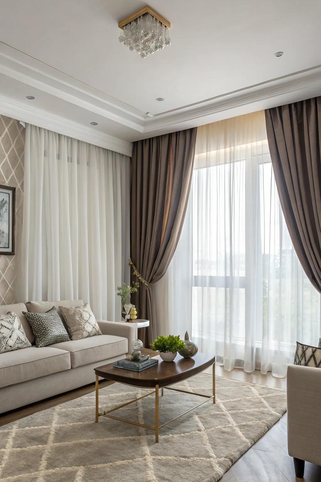 Layered window dressings supply both utility and aesthetic attraction.
