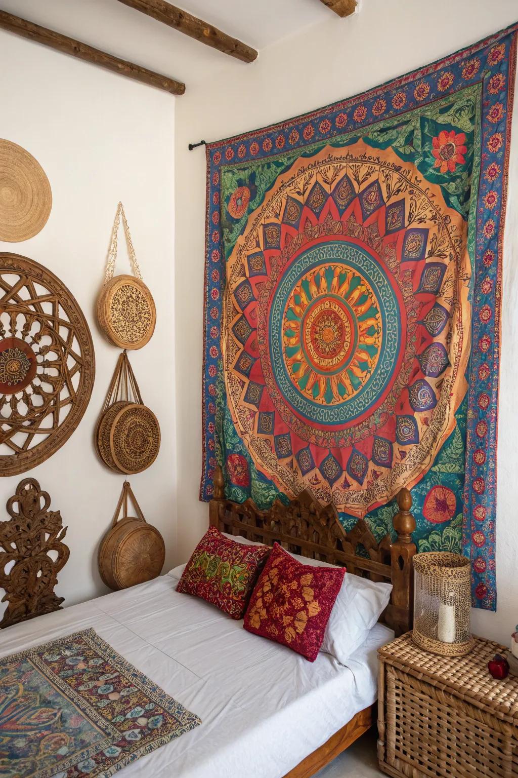 Hanging decor adds character and warmth to your setting.