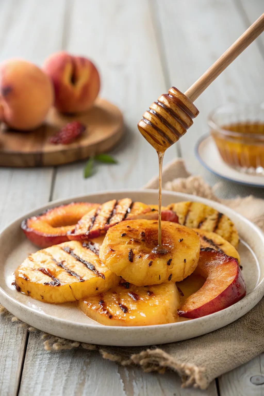 Grilled fruits provide a deliciously sweet and smoky element to your indoor BBQ.