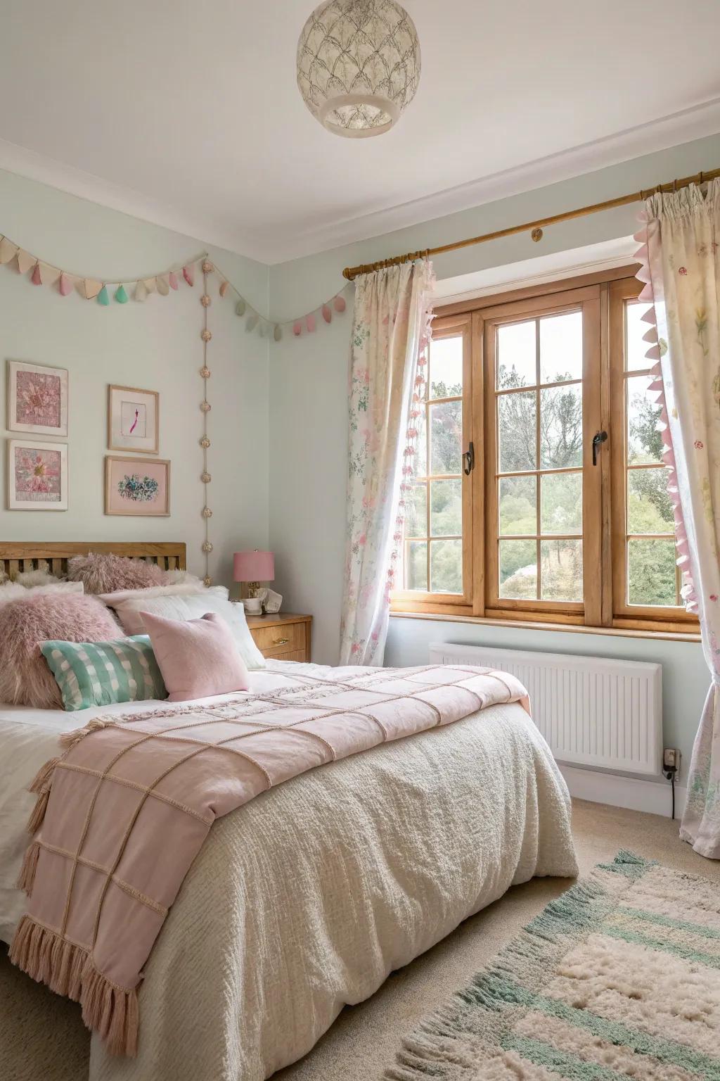 Pastel frames add a subtle splash of color to your space.