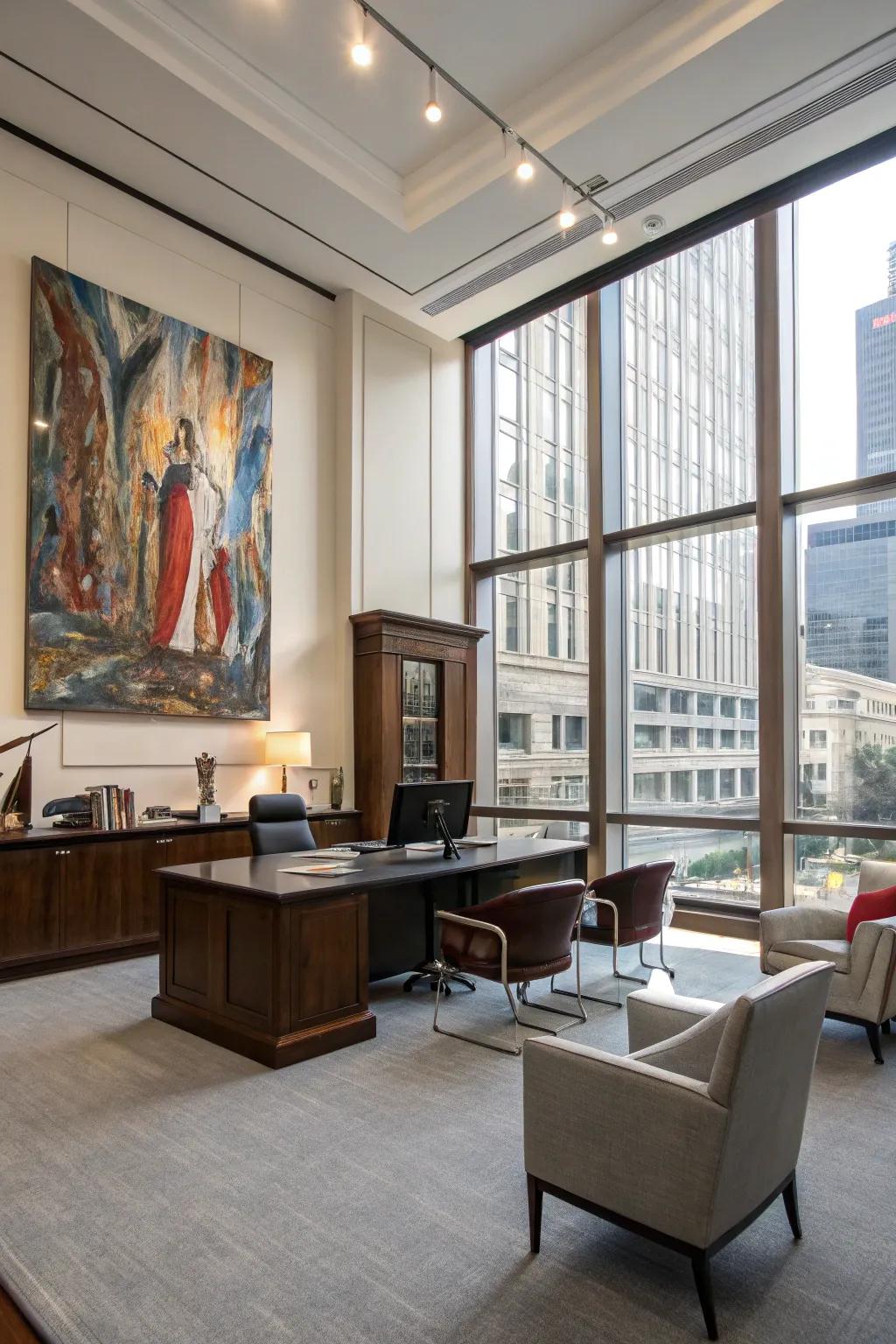 Abstract art introduces a modern accent to your decor.