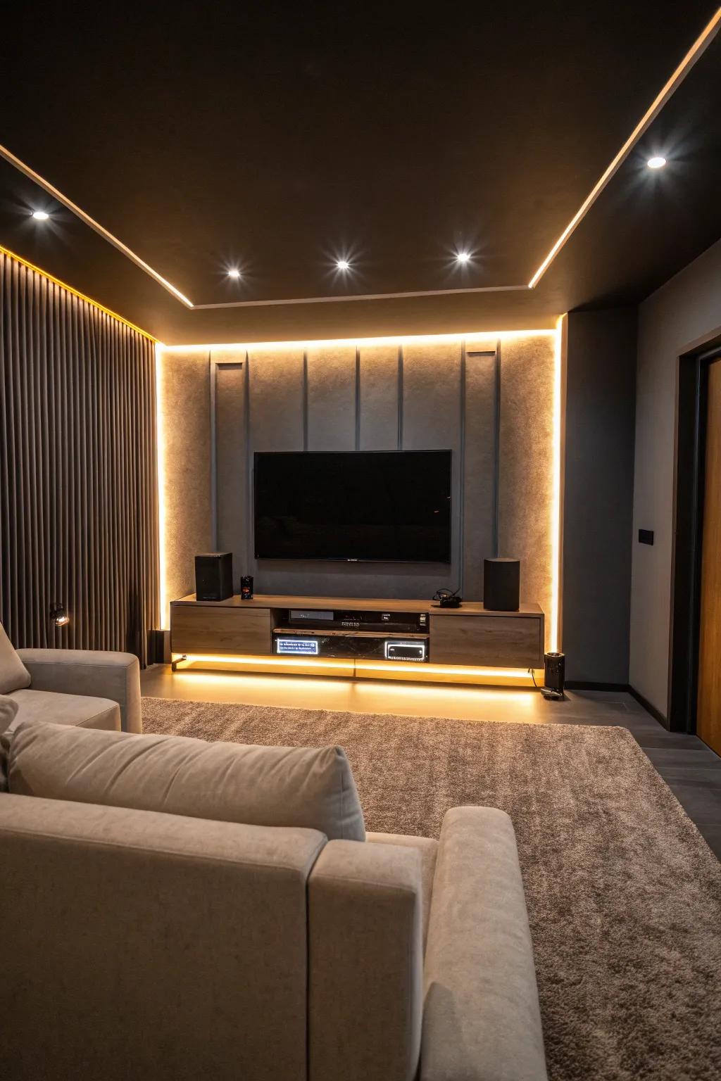 Bring the cinema atmosphere home with LED-enhanced viewing.