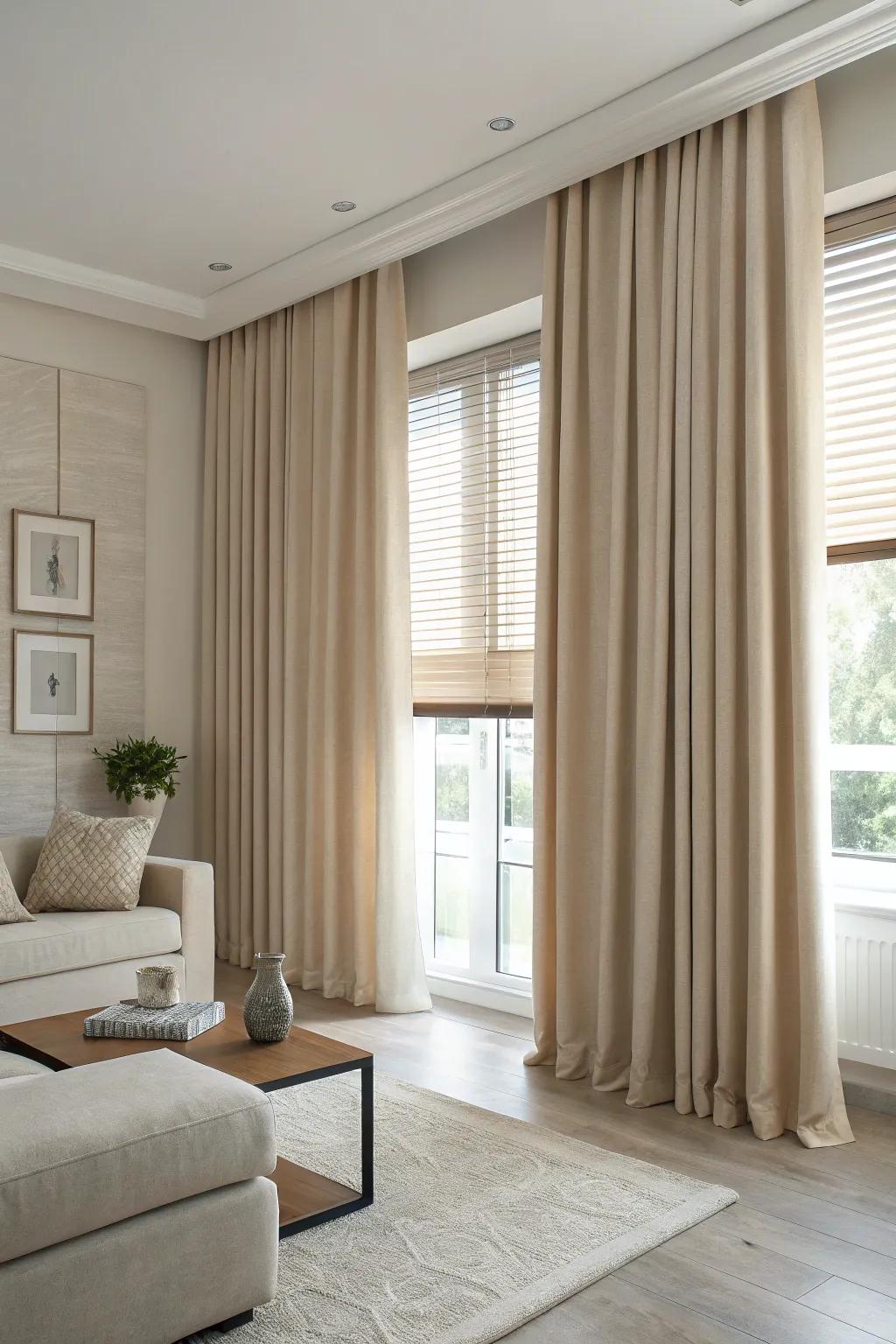 Neutral hues deliver a calming and adaptable aesthetic.