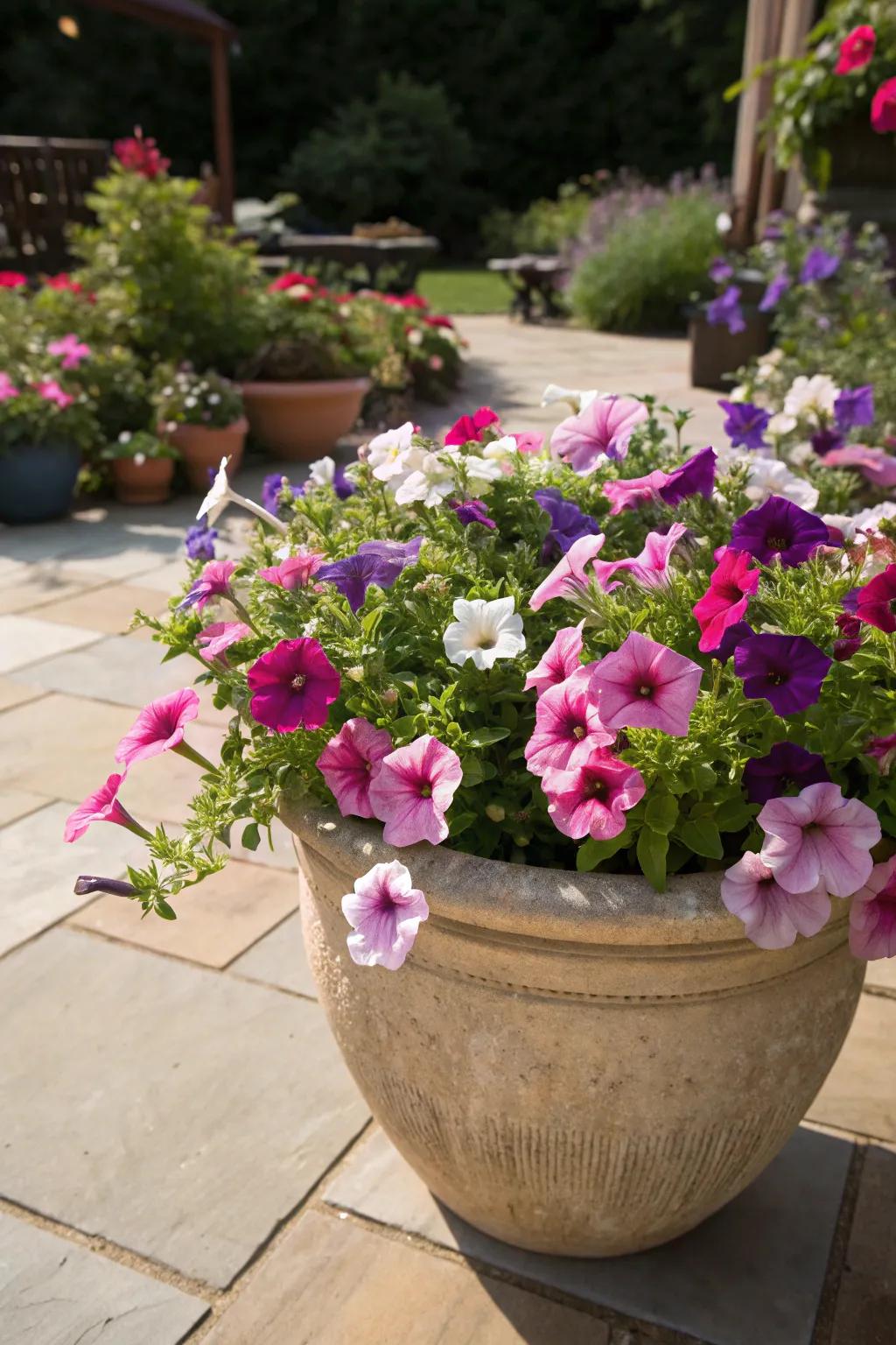 Wave Flowers offering a burst of color in the sun.