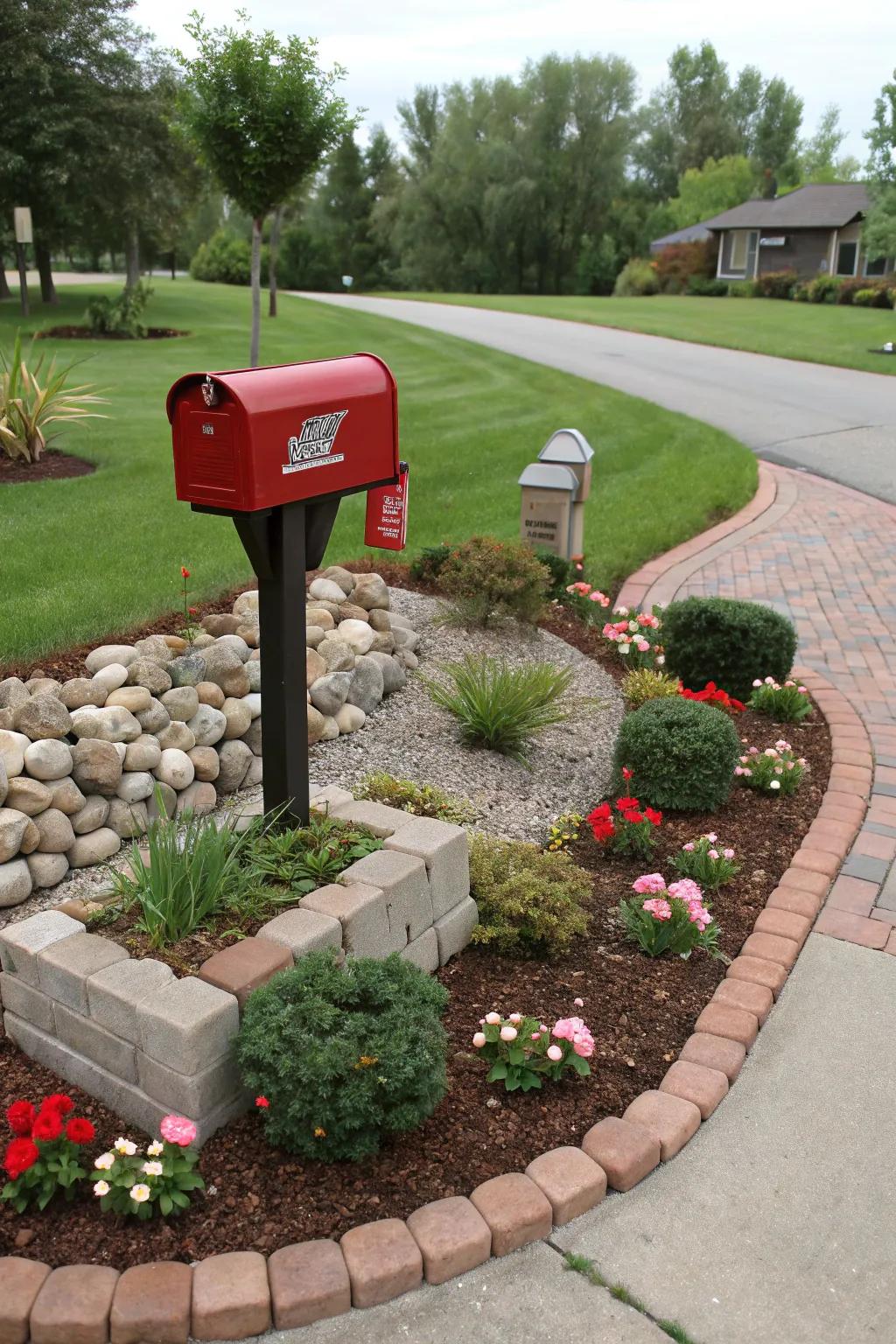 Establish your mailbox garden with fashionable ornamental borders.