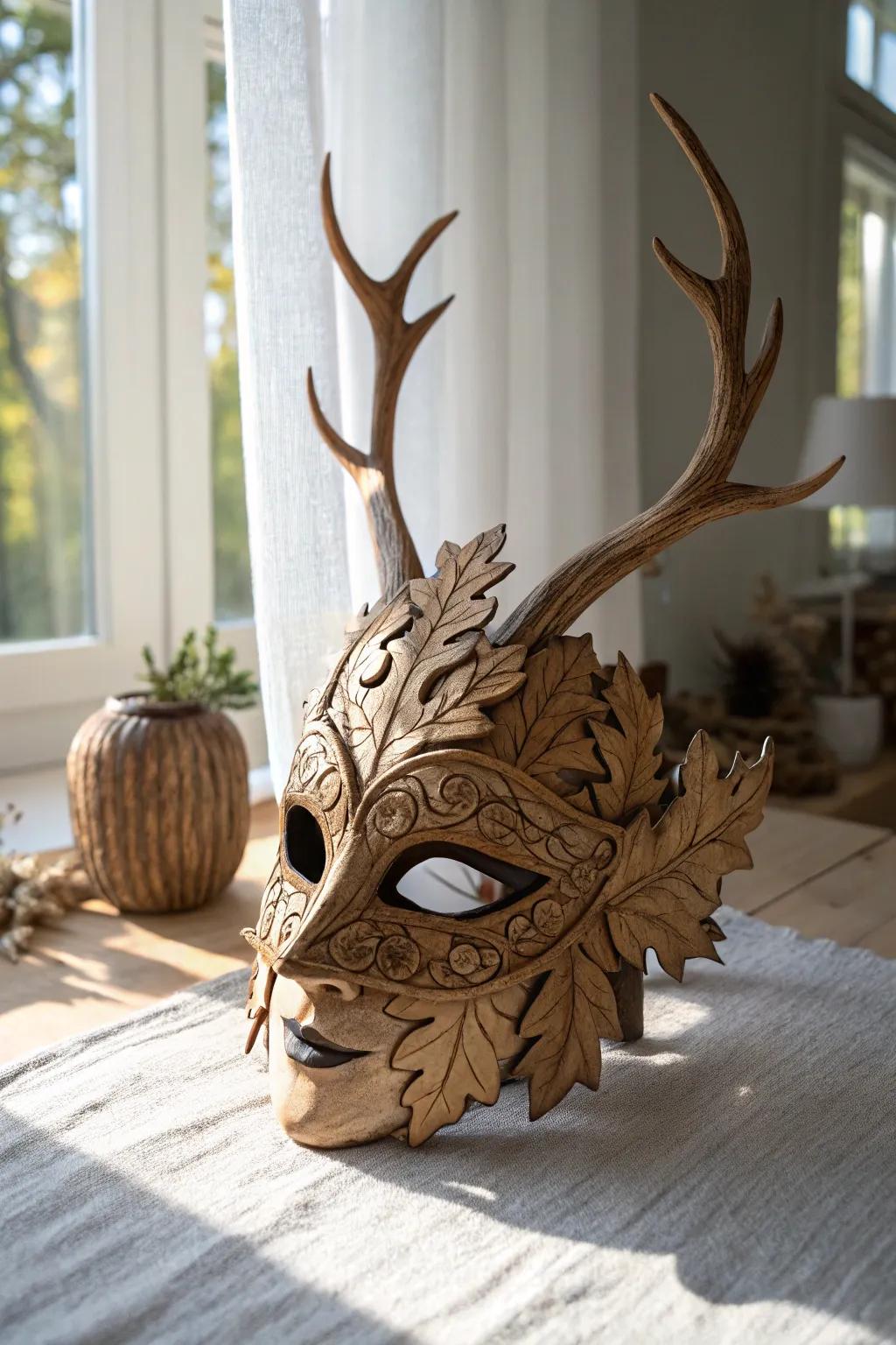 A nature-inspired mask sculpture that celebrates the wild.