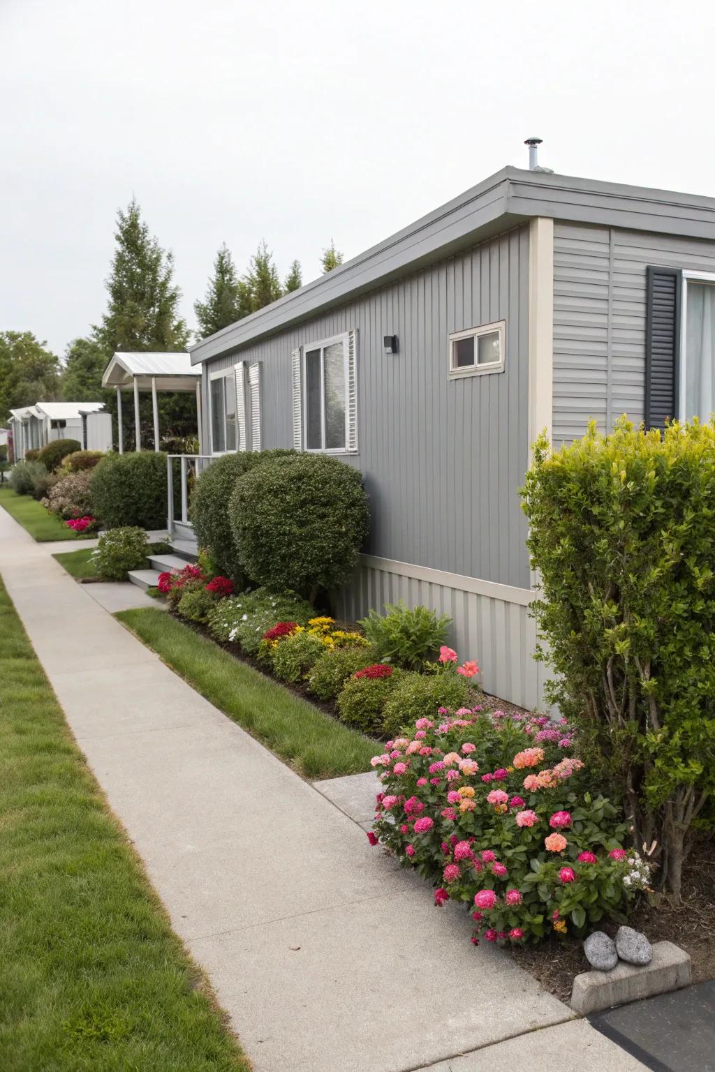 Realize a modern appearance with fiber cement cladding.
