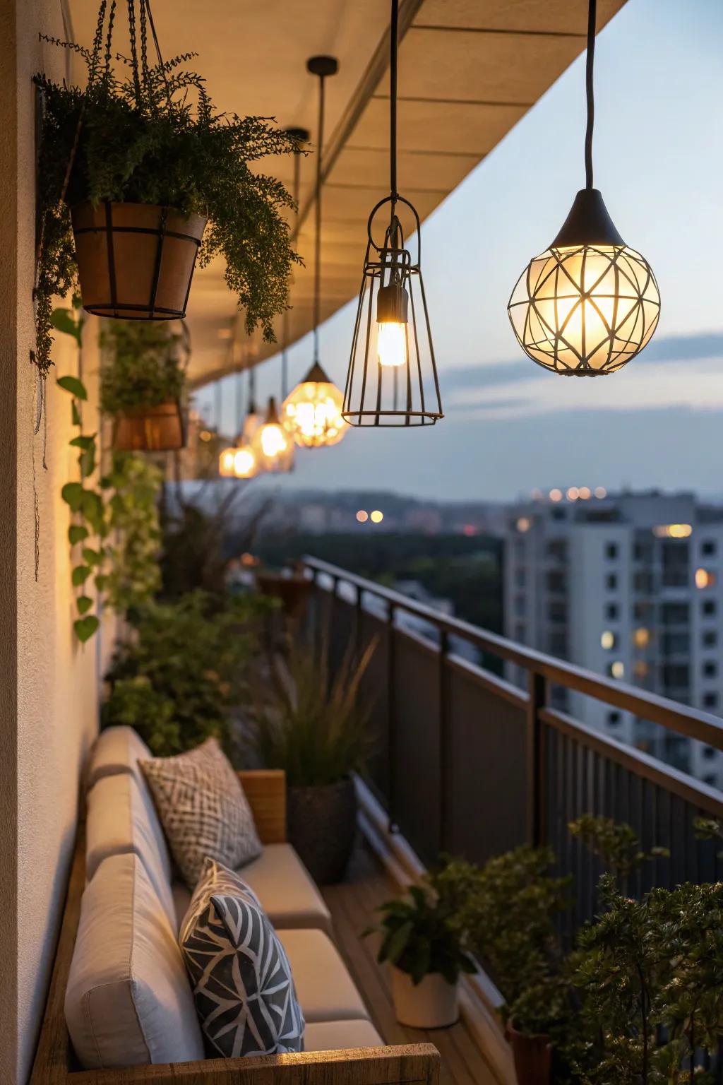 Create the mood with stylish lighting options.