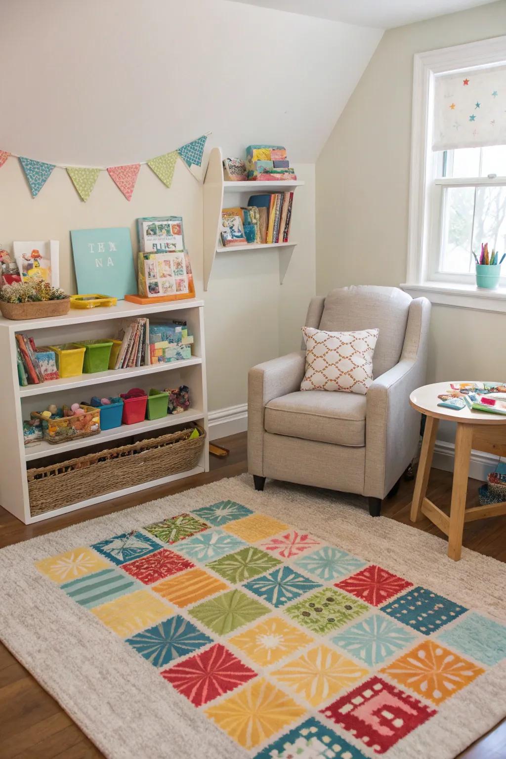 Activity spots support children in organizing their playtime.