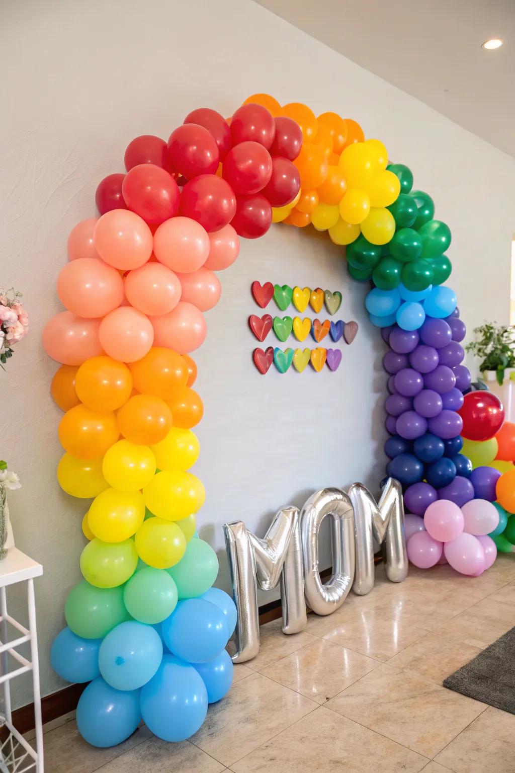 Enhance Mother's Day with a playful balloon display.