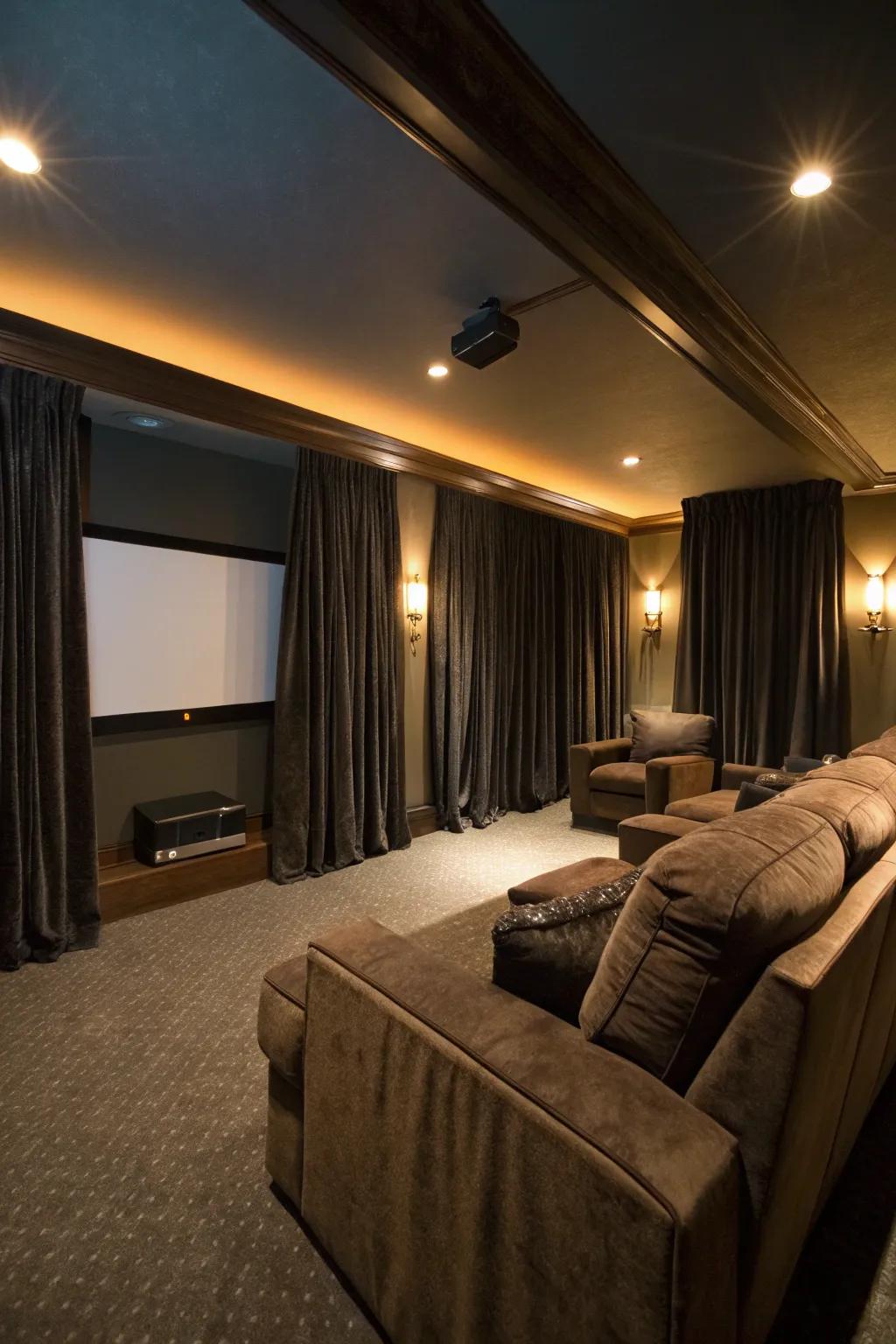Light-blocking curtains remove interruptions.