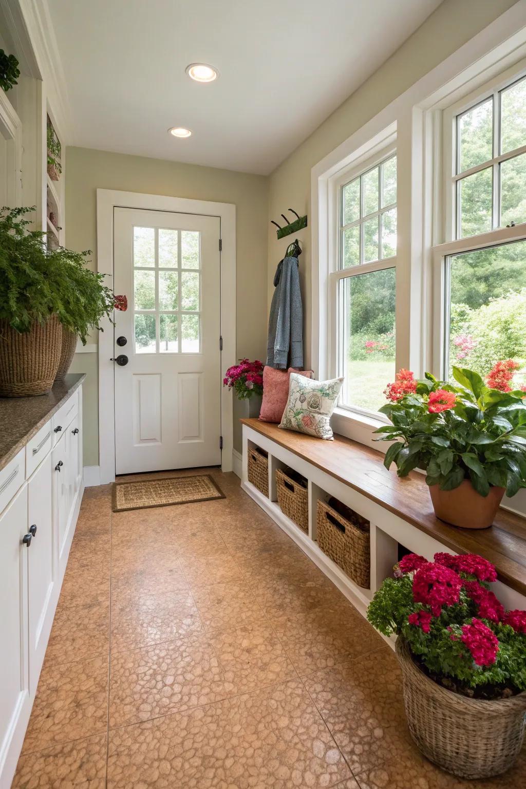 Cork flooring is a sustainable choice that adds natural beauty.