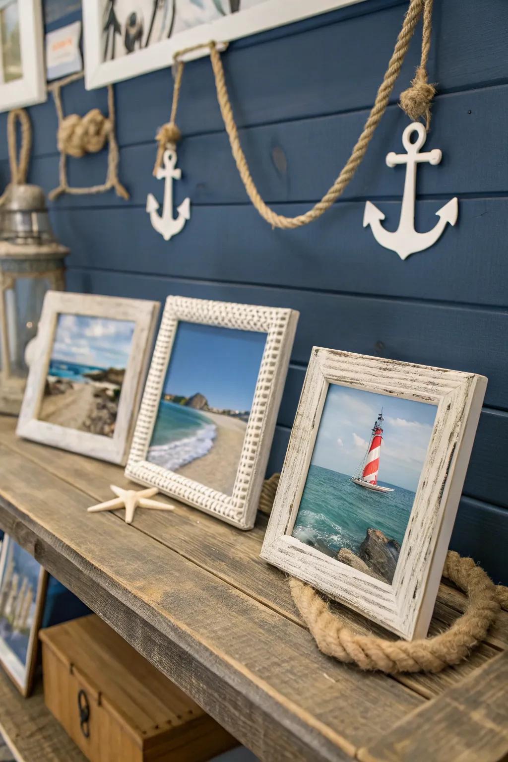 Cord accents bring a touch of maritime charm to your decor.