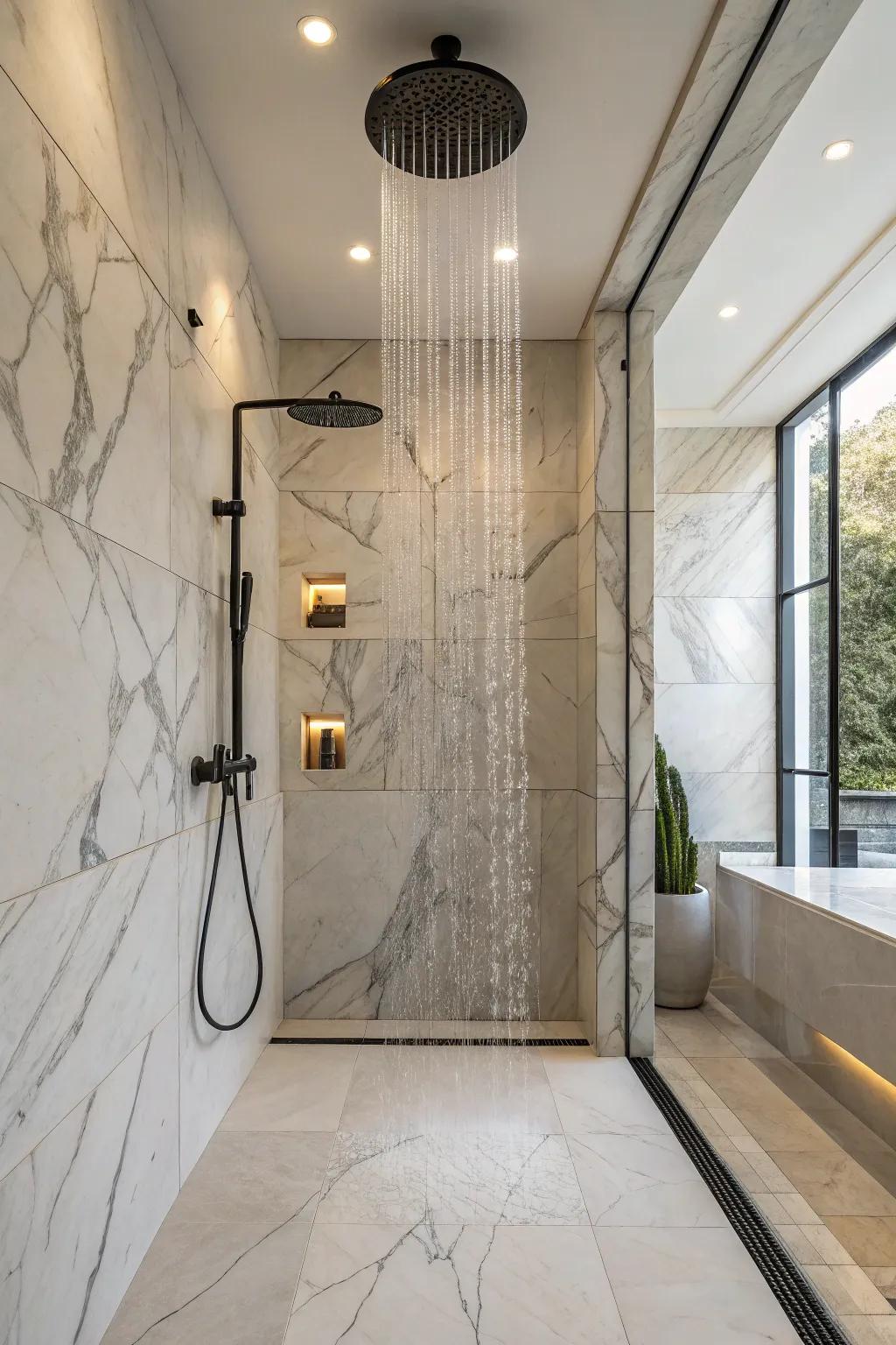 Chic tiles can transform your shower into a sophisticated retreat.