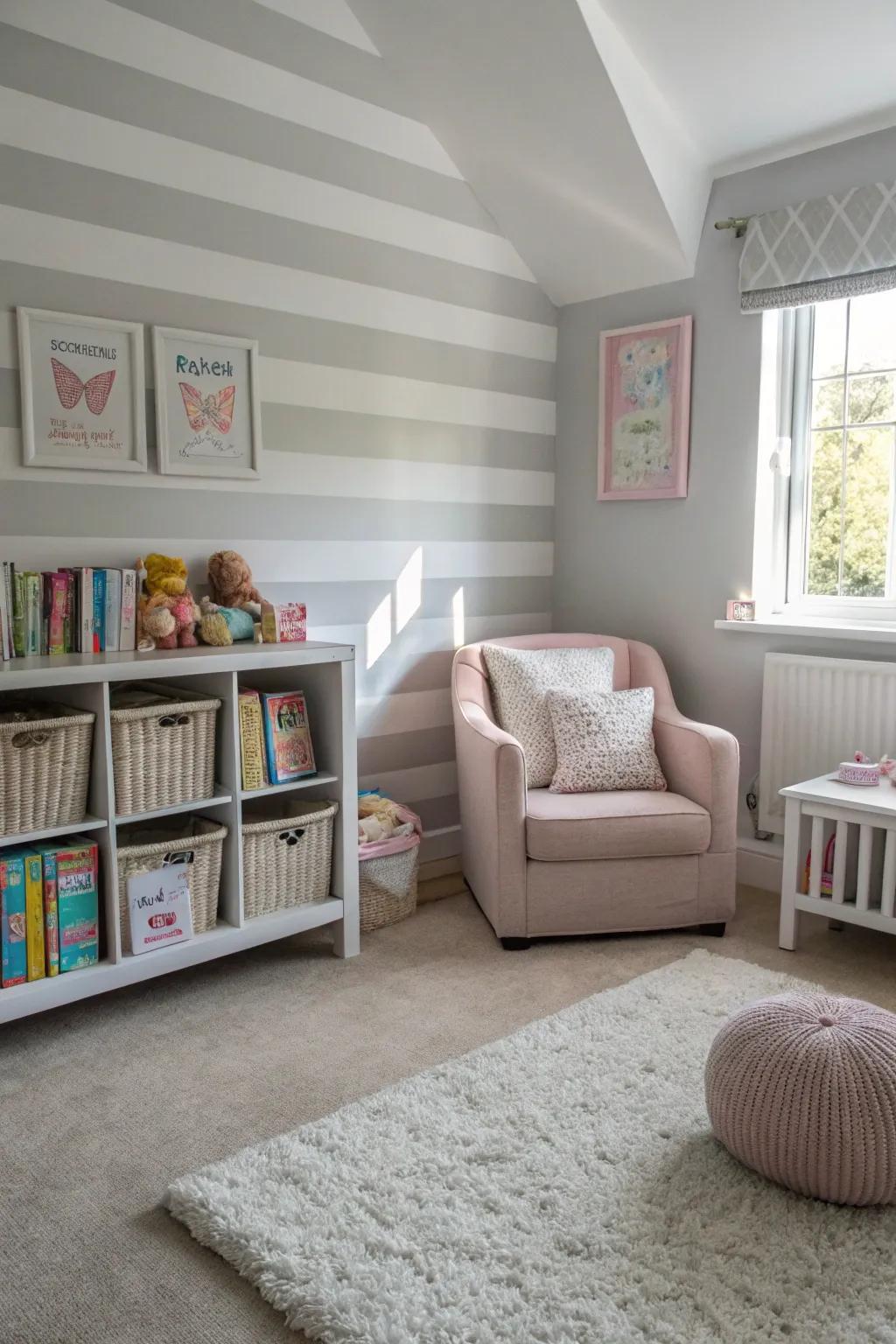 Delicate bands add dimension and sophistication.