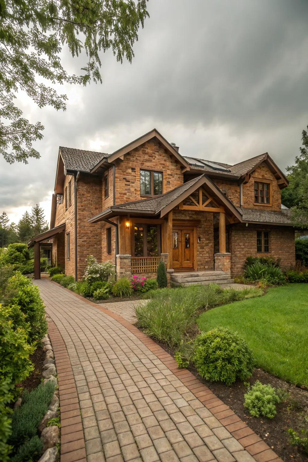 Earth tones deliver warmth and balance with nature.