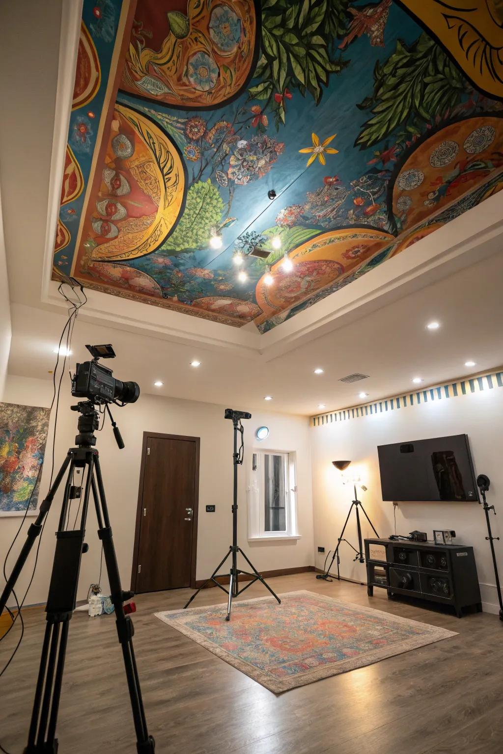 Artistic Ceiling Murals for Unique Spaces