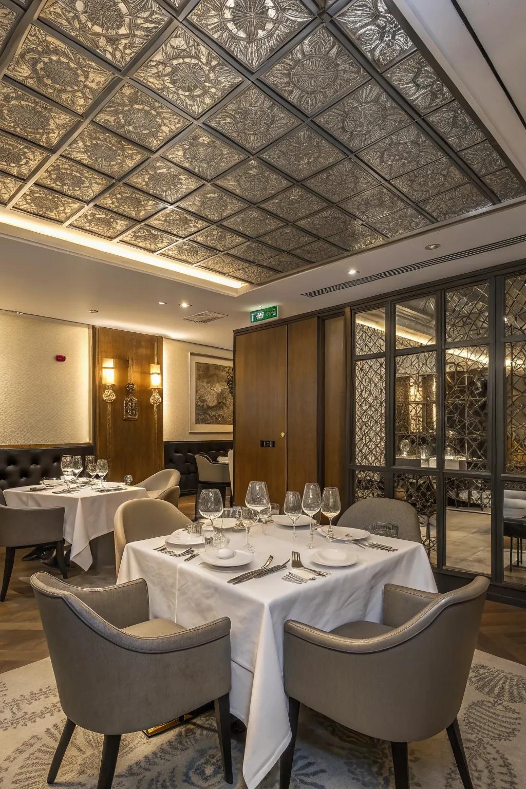 Metal accents inject a modern twist.